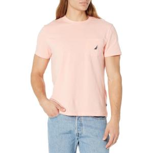 imageNautica Mens Classic Fit Pocket TShirtCoral Sands