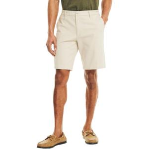 imageNautica Mens Cotton Twill Flat Front Chino ShortBeige Stone