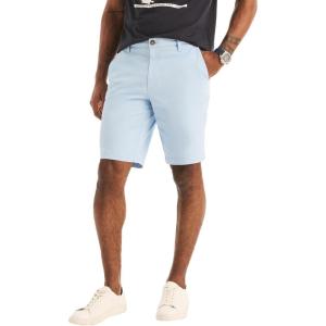 imageNautica Mens Cotton Twill Flat Front Chino ShortCerulean Blue