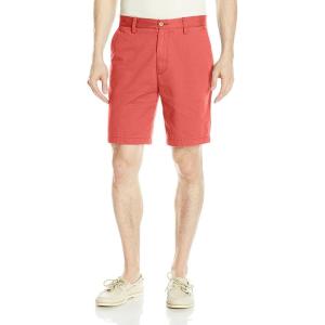 imageNautica Mens Cotton Twill Flat Front Chino ShortSailor Red