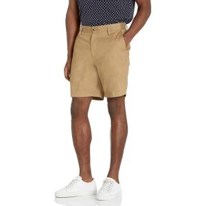 imageNautica Mens Cotton Twill Flat Front Chino ShortTuscan Tan