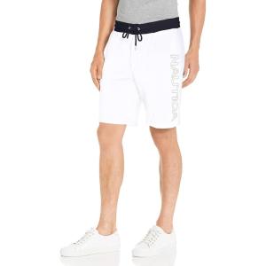 imageNautica Mens Fleece Logo ShortsBright White