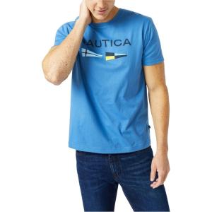 imageNautica Mens Sustainably Crafted Logo Signal Flag Graphic TShirtDelft