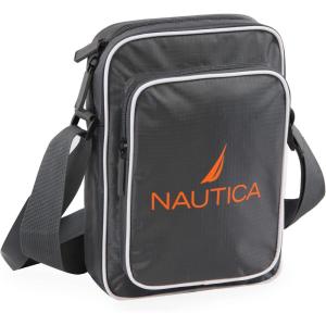 imageNAUTICA Unisexs Shoulder Bag Navy REDGrey Orange