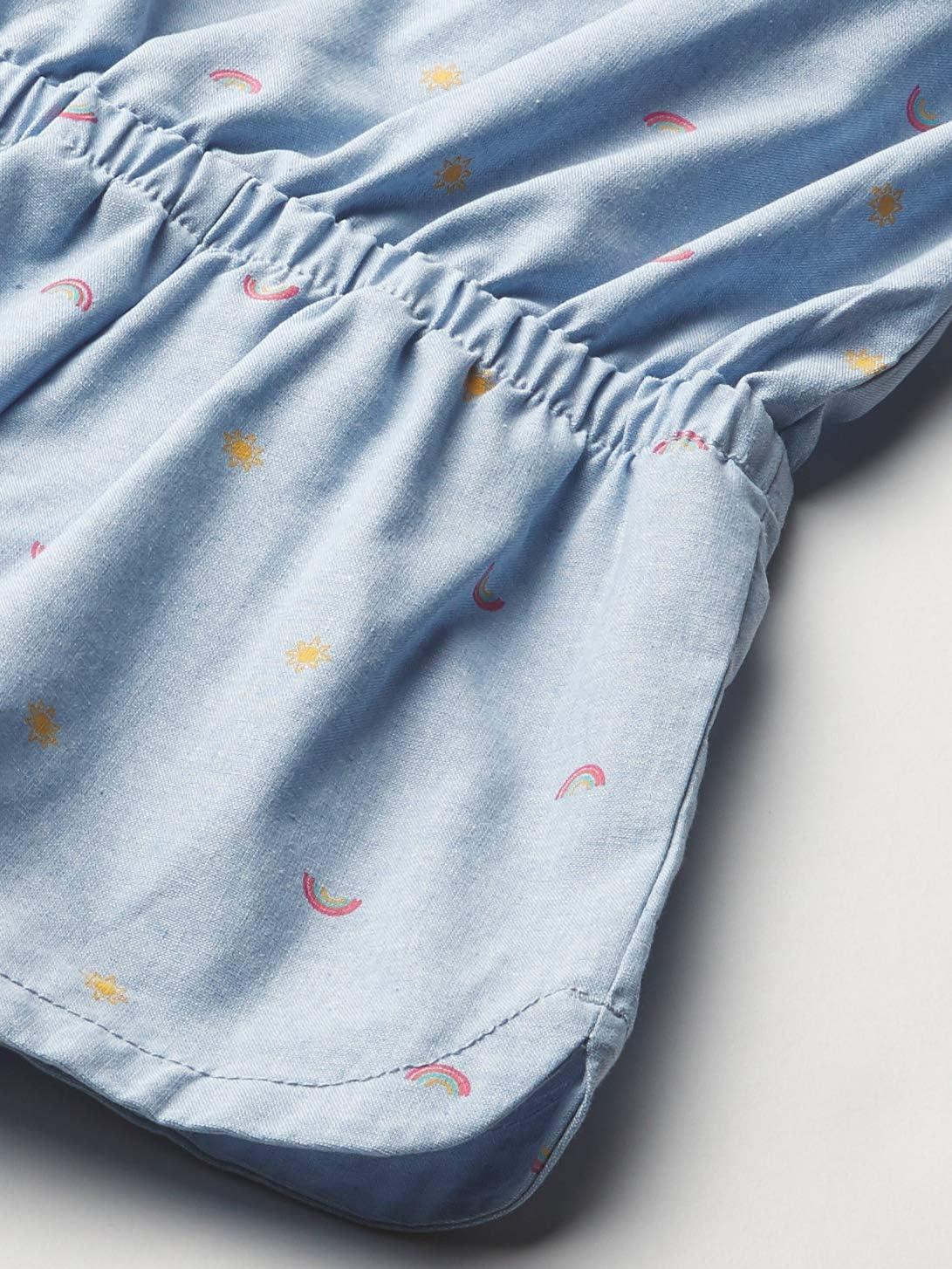 imageNautica Girls Lightweight Chambray Romper With Elastic WaistbandExtra Light Chambray