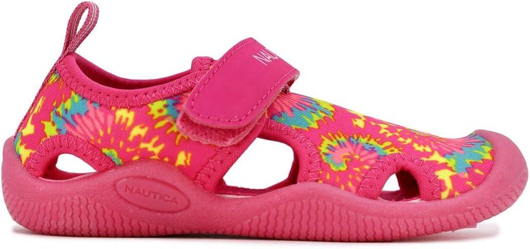 imageNautica Kids Protective Water ShoeClosedToe Sport Sandal Boy  Girl Big KidLittle KidToddlerPink Multi Tie Dye