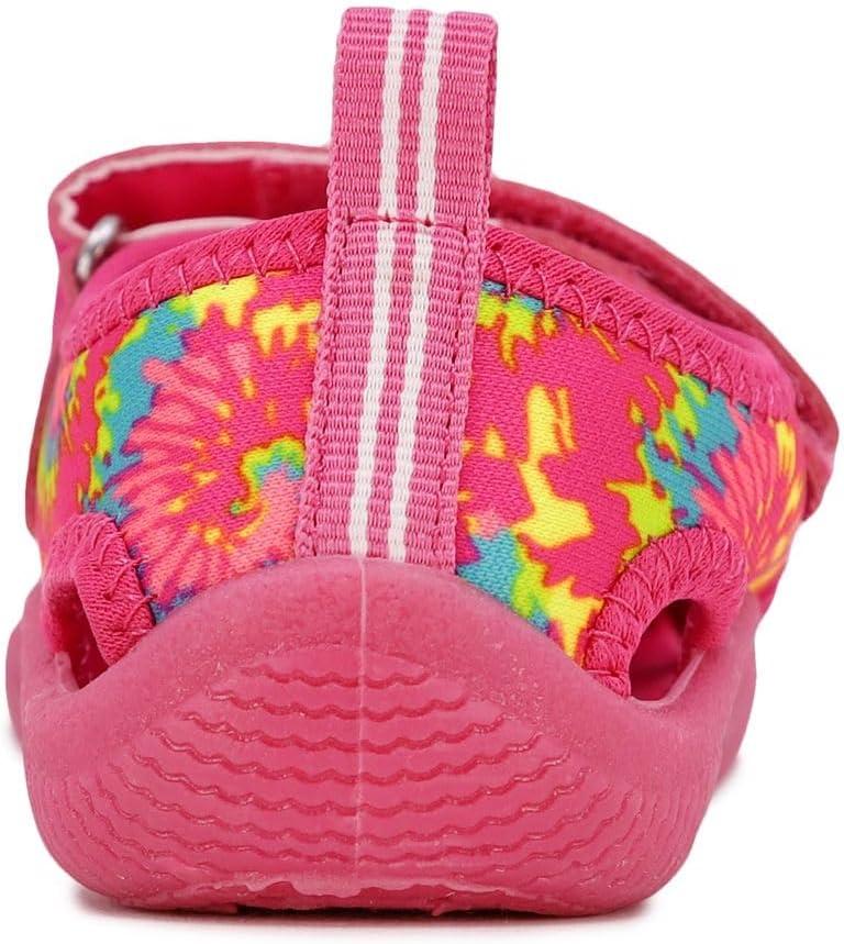 imageNautica Kids Protective Water ShoeClosedToe Sport Sandal Boy  Girl Big KidLittle KidToddlerPink Multi Tie Dye