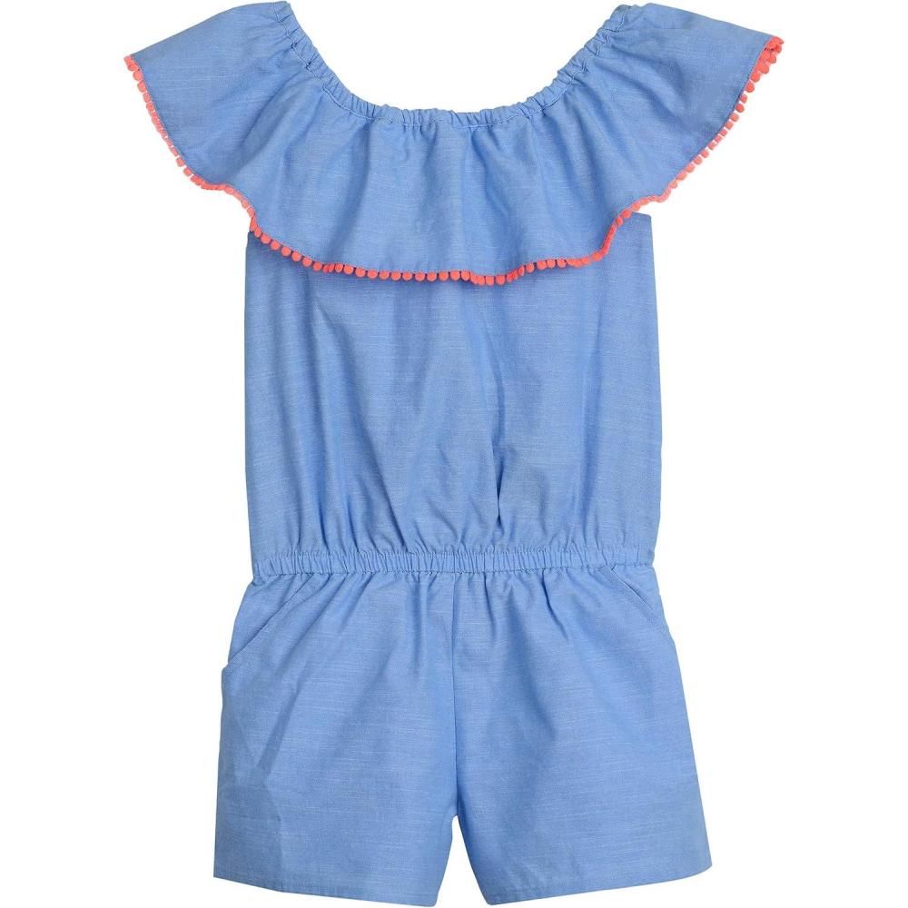 imageNautica Girls Lightweight Chambray Romper With Elastic WaistbandButterfly Light Chambray