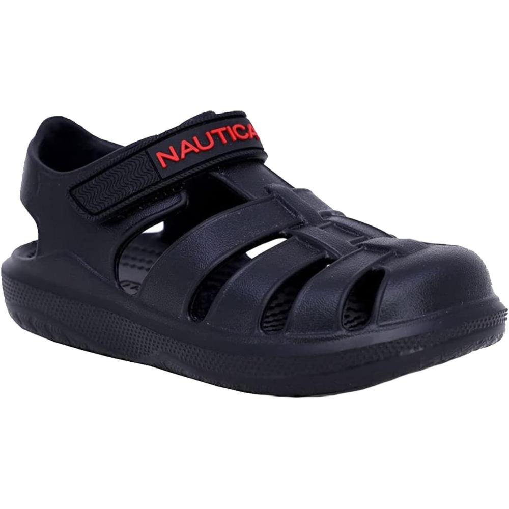 imageNautica Kids ClosedToe Outdoor Sport Casual Sandals  Lightweight Comfortable Eva Toddler Play Water Shoe SplashestBoy  Girl Little KidToddlerNavy