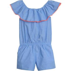 imageNautica Girls Lightweight Chambray Romper With Elastic WaistbandButterfly Light Chambray