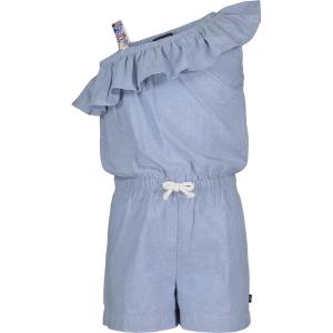imageNautica Girls Lightweight Chambray Romper With Elastic WaistbandChambray Ruffle