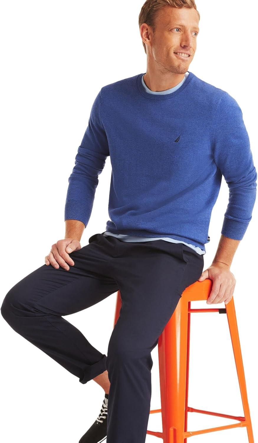 imageNautica Mens Sustainably Crafted Crewneck SweatshirtCastway Aqua