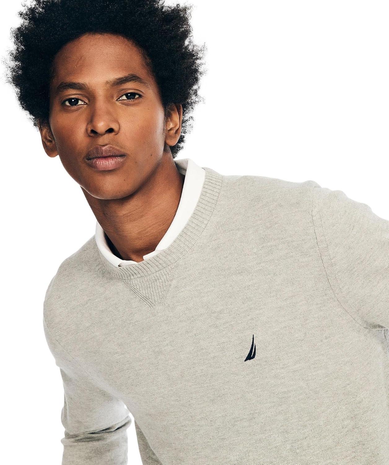 imageNautica Mens Sustainably Crafted Crewneck SweatshirtGrey Heather