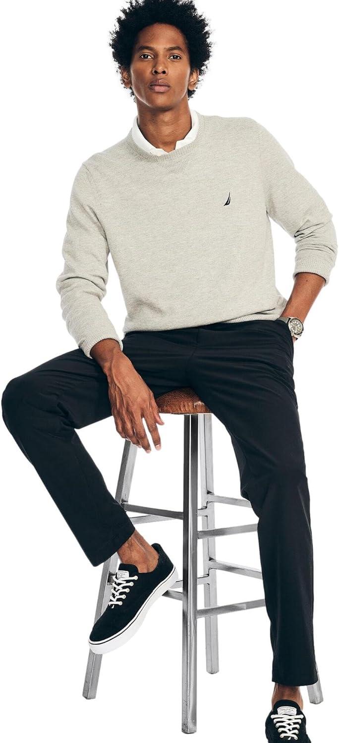 imageNautica Mens Sustainably Crafted Crewneck SweatshirtGrey Heather
