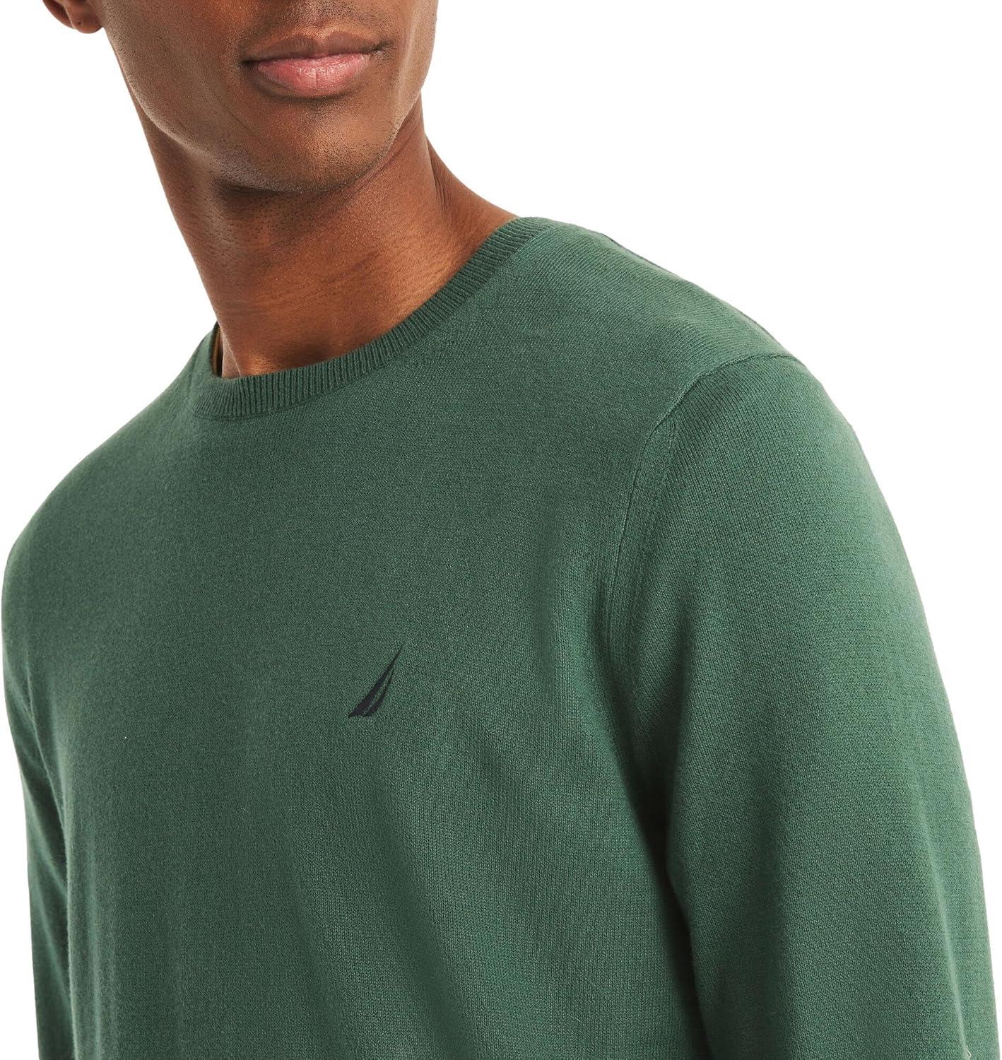 imageNautica Mens Sustainably Crafted Crewneck SweatshirtRain Forest Green
