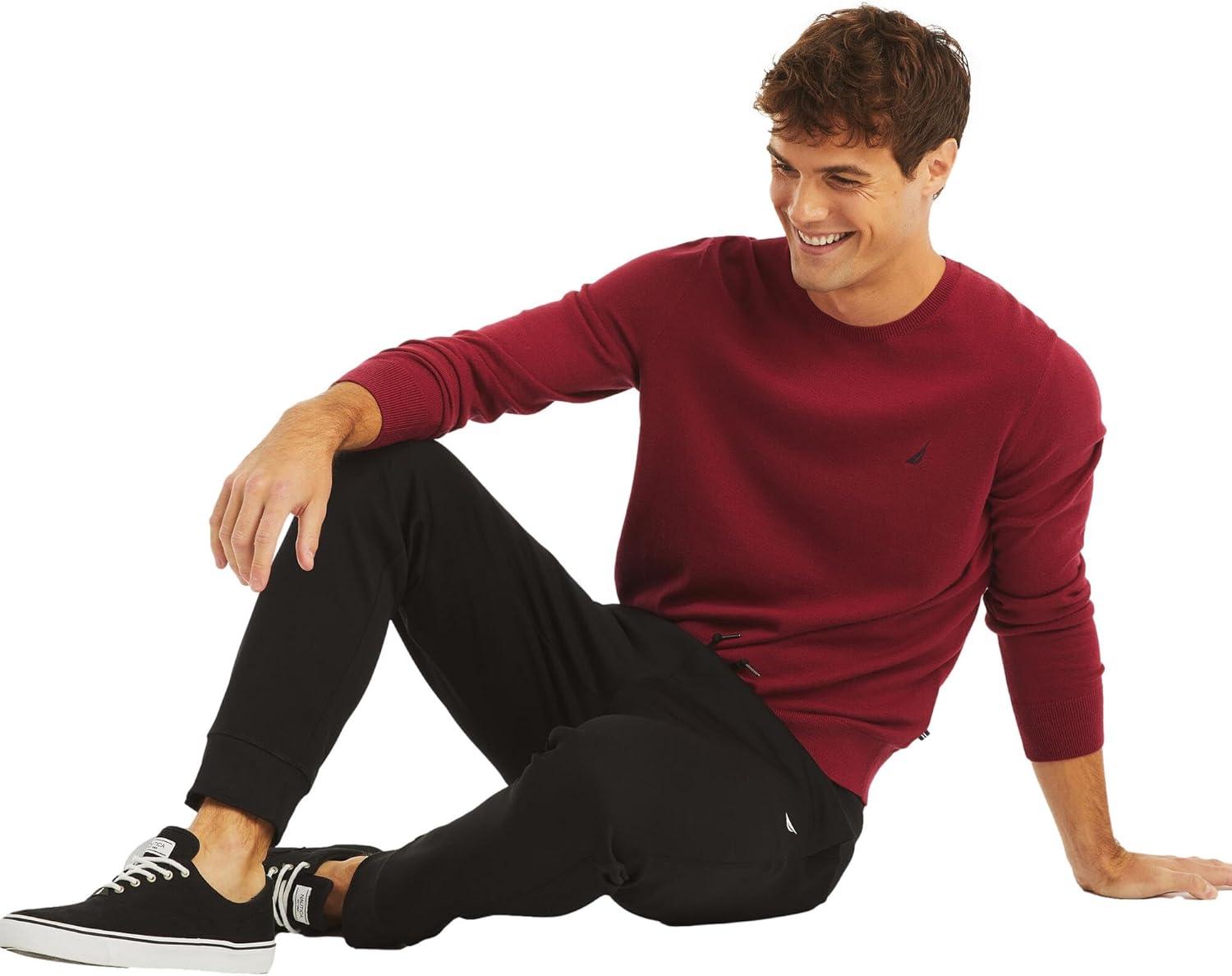 imageNautica Mens Sustainably Crafted Crewneck SweatshirtVintage Berry