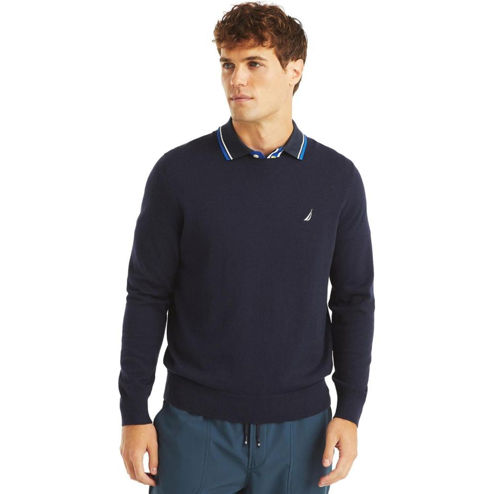 imageNautica Mens Sustainably Crafted Crewneck SweatshirtFrench Navy