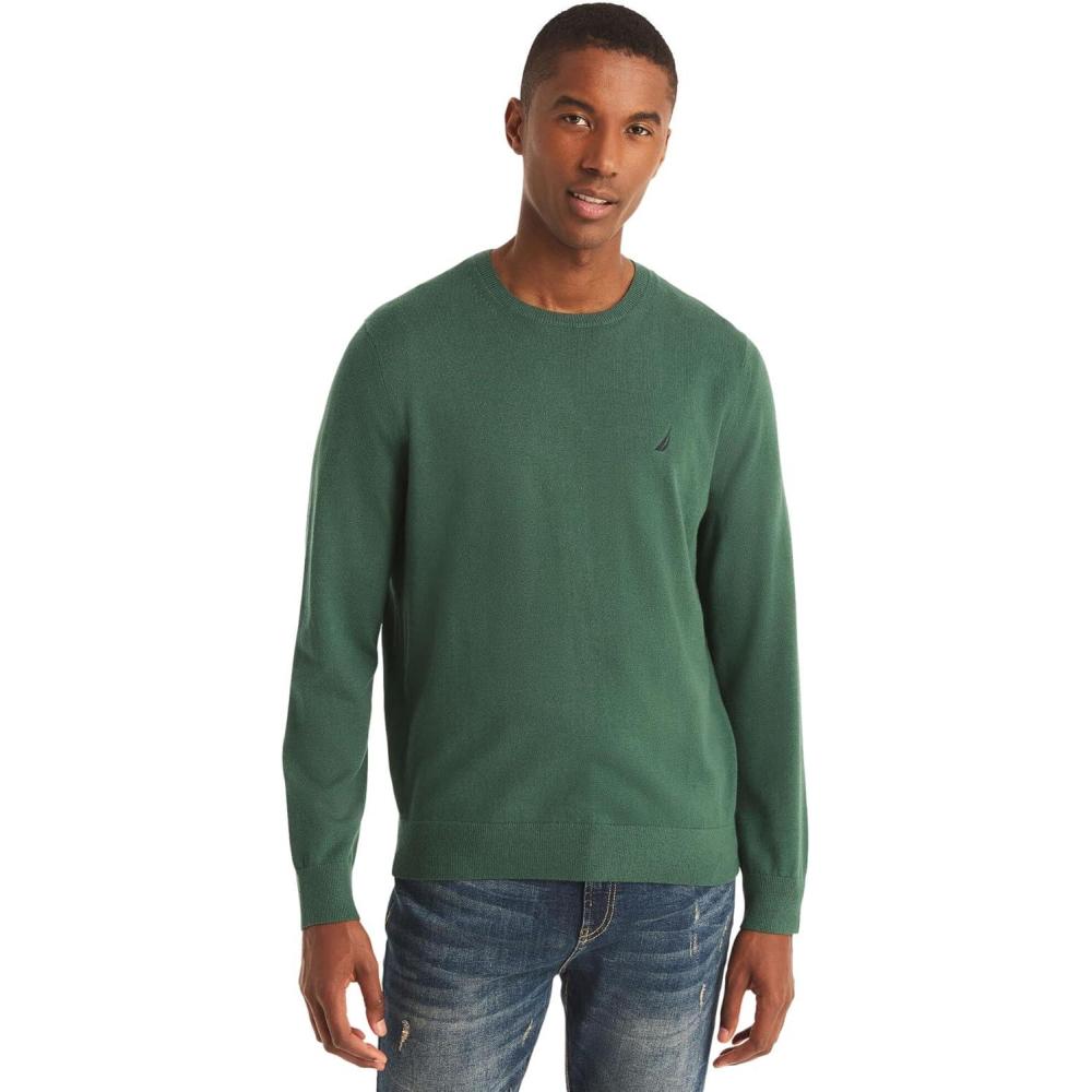 imageNautica Mens Sustainably Crafted Crewneck SweatshirtRain Forest Green