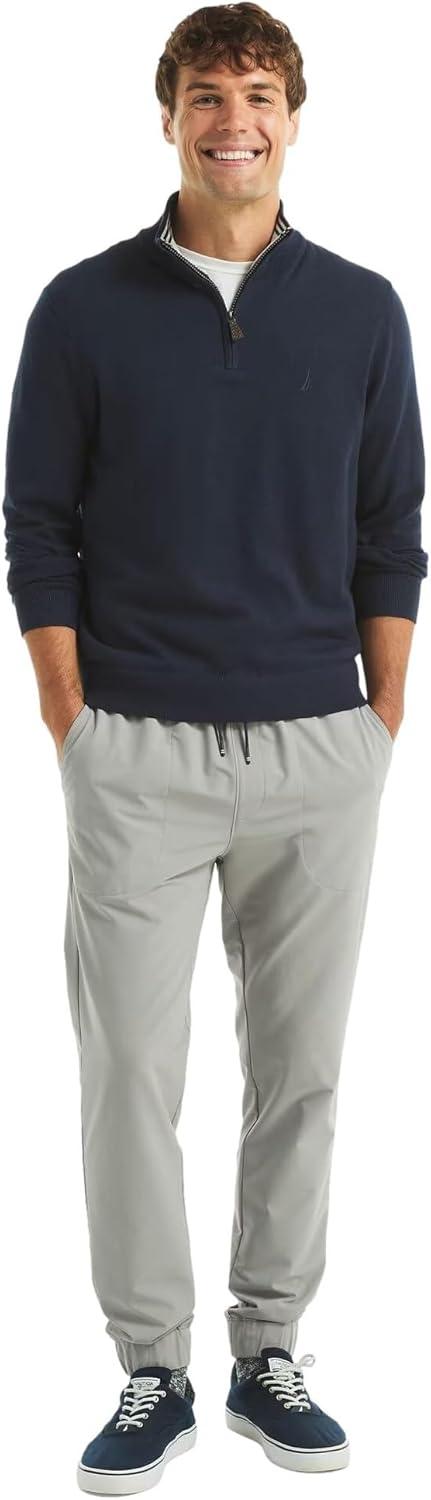 imageNautica Mens Navtech QuarterZip SweaterThe French Navy