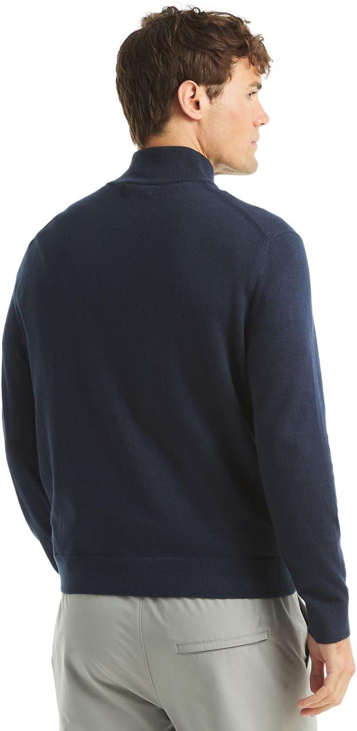 imageNautica Mens Navtech QuarterZip SweaterThe French Navy
