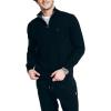 imageNautica Mens Navtech QuarterZip SweaterTrue Black