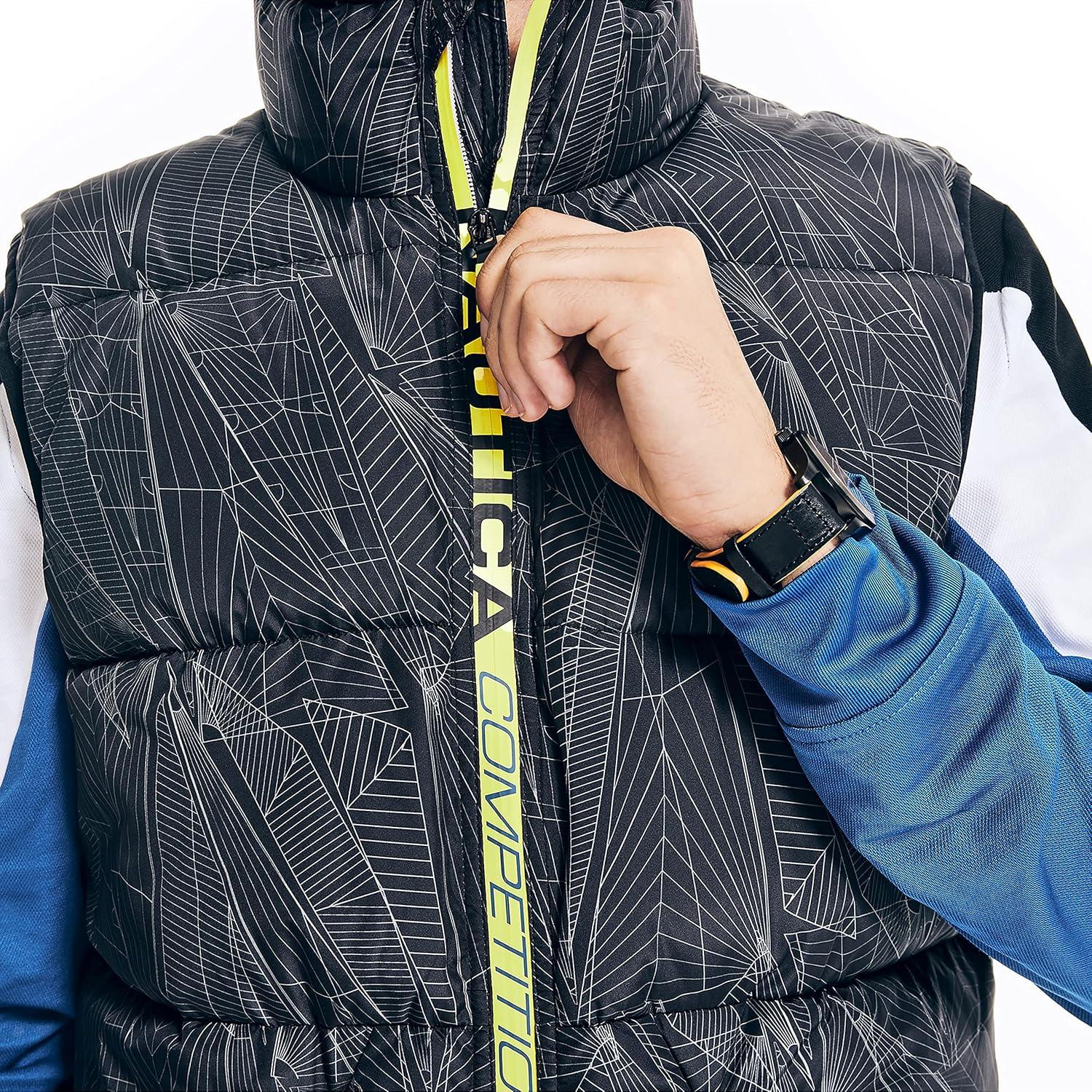 imageNautica Mens Competition Sustainably Crafted Tempasphere VestTrue Black