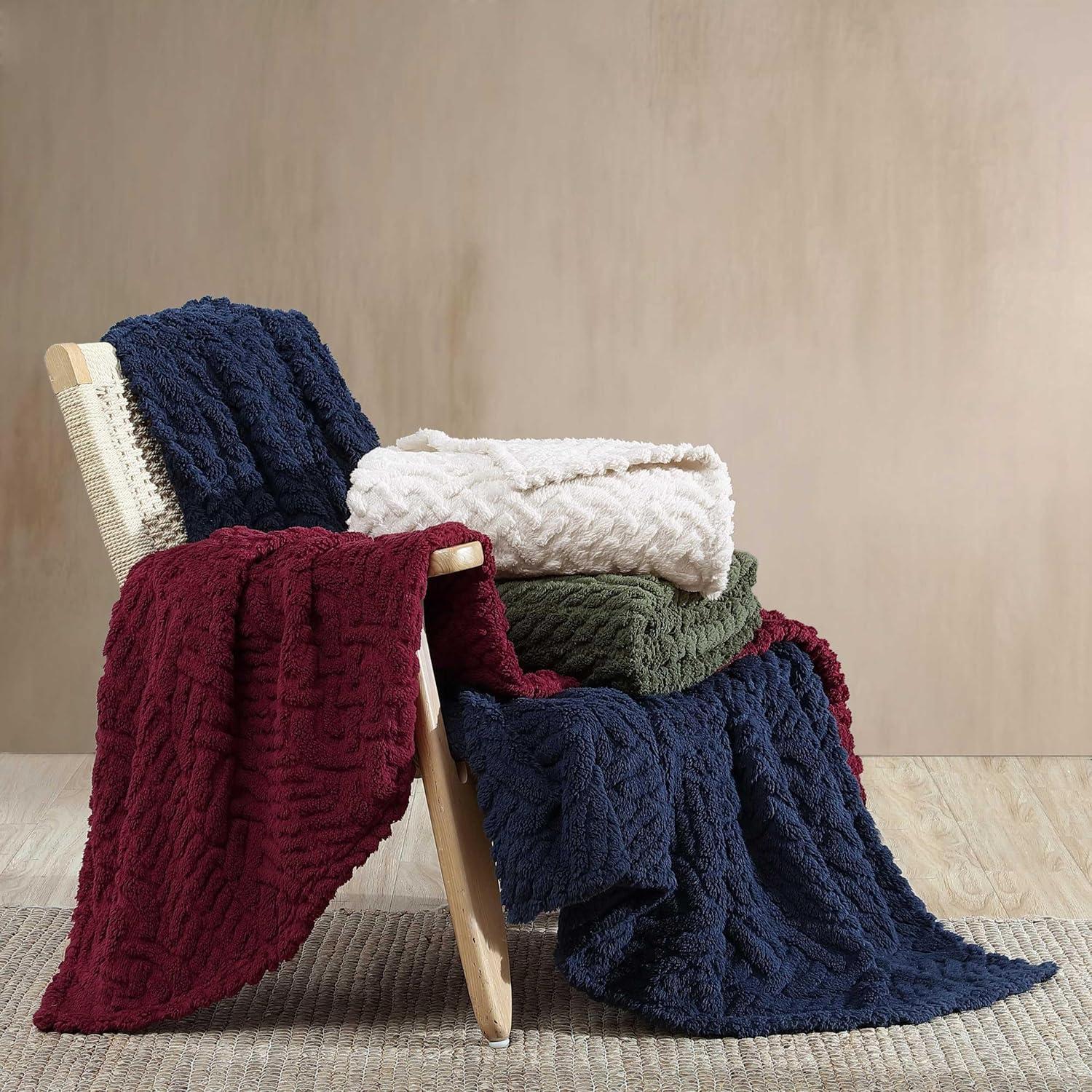 imageNautica  Throw Blanket Ultra Soft Plush Sherpa Bedding Warm ampamp Cozy Home Decor for Bed or Couch Dorm Room Essentials Saltmarsh Grey 50quot x 60quotDeclan Green