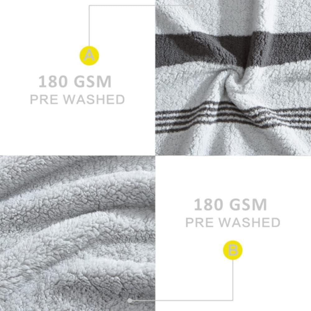 imageNautica  Throw Blanket Ultra Soft Plush Sherpa Bedding Warm ampamp Cozy Home Decor for Bed or Couch Dorm Room Essentials Saltmarsh Grey 50quot x 60quotSaltmarsh Grey