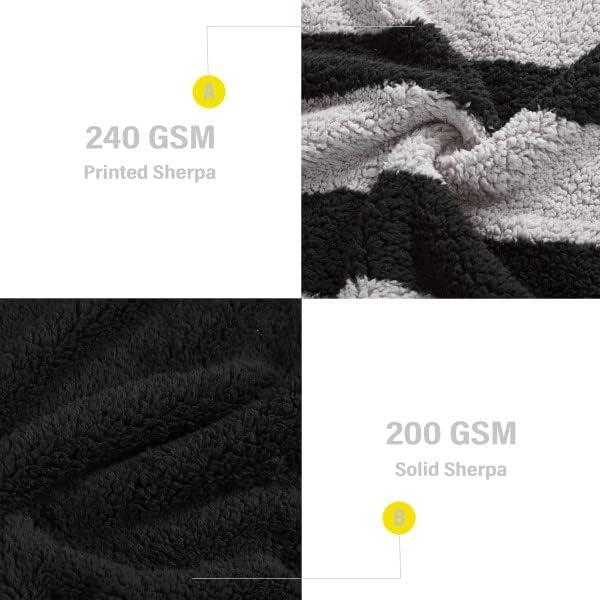 imageNautica  Throw Blanket Ultra Soft Plush Sherpa Bedding Warm ampamp Cozy Home Decor for Bed or Couch Dorm Room Essentials Saltmarsh Grey 50quot x 60quotLawndale BlackGrey