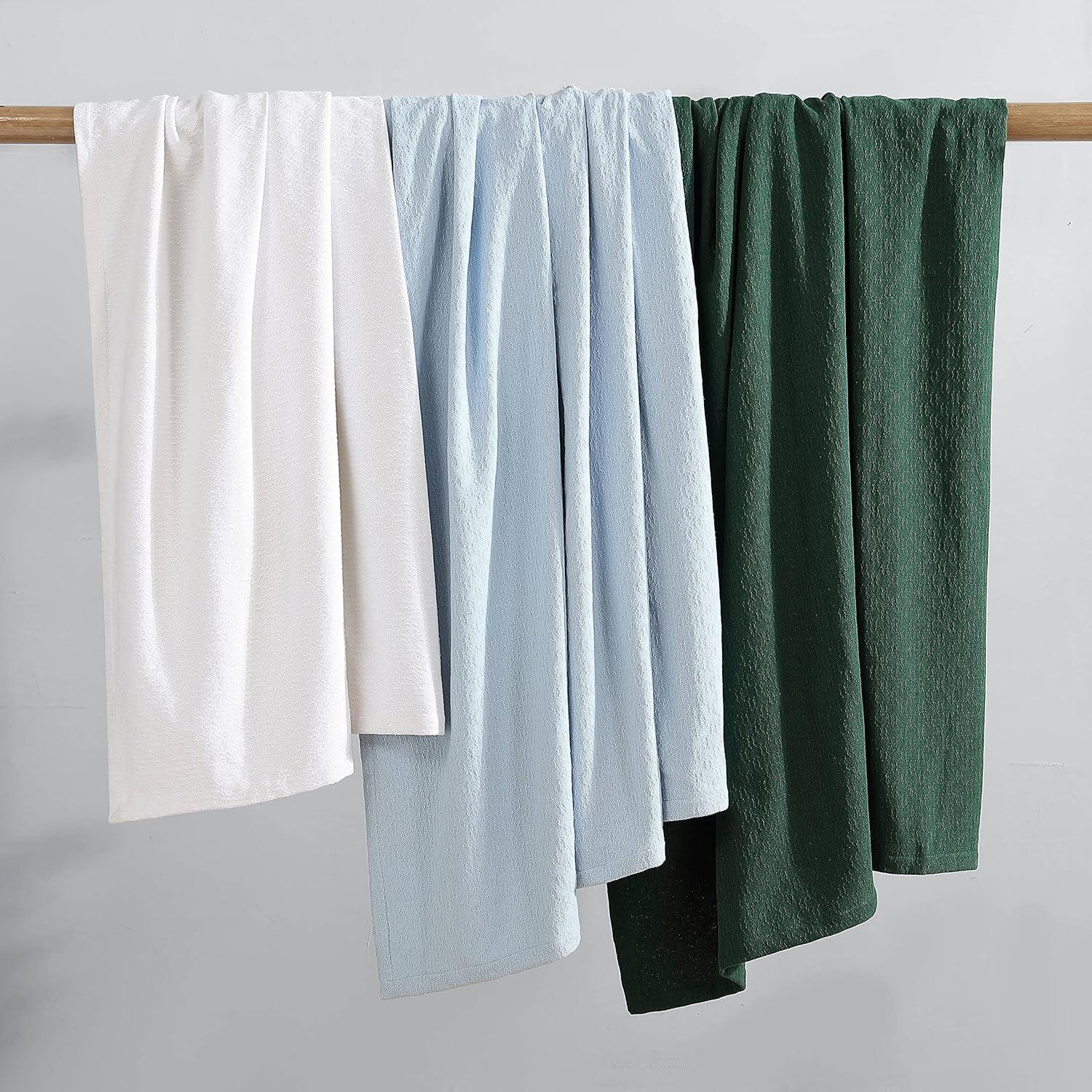 imageNautica  Twin Blanket Cotton Woven Bedding MediumWeight for All Seasons Ideal Dorm Essentials OekoTex Certified Ripple Cove GreenRipple Cove Green