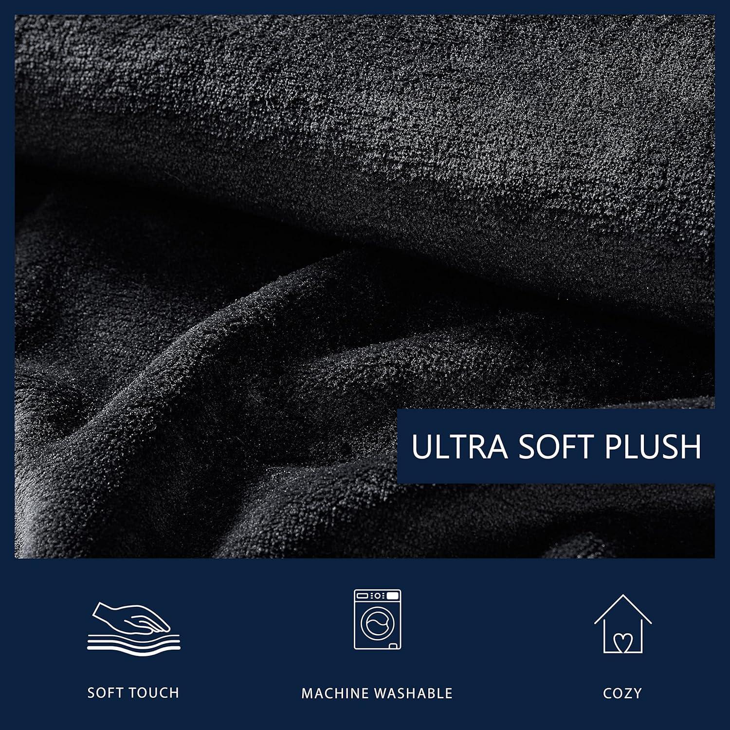 imageNautica  Twin Blanket Soft Plush Fleece Bedding Ideal for Bed or Couch Dorm Essentials OekoTex Certified Solid RedSolid Black