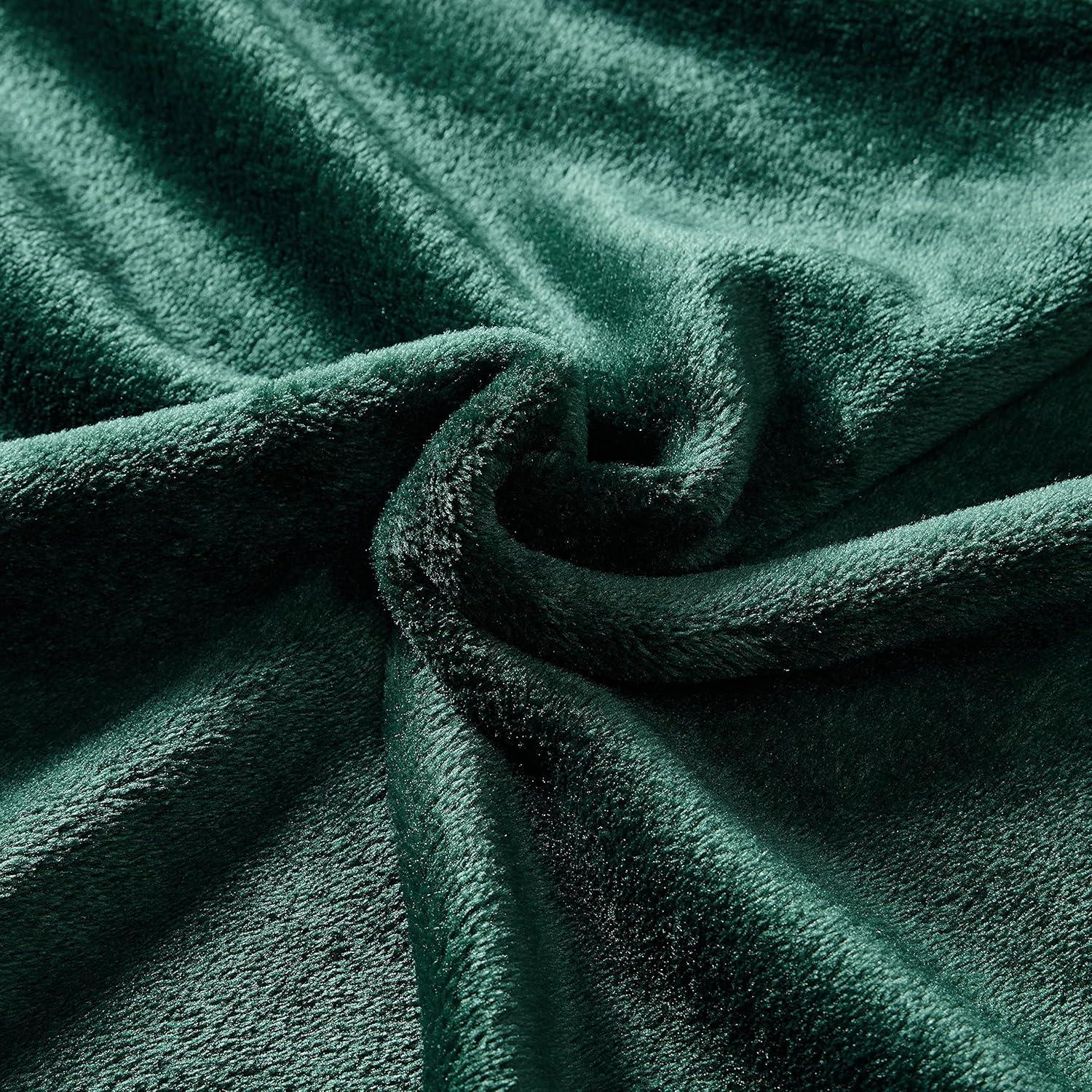 imageNautica  Twin Blanket Soft Plush Fleece Bedding Ideal for Bed or Couch Dorm Essentials OekoTex Certified Solid RedSolid Dark Green