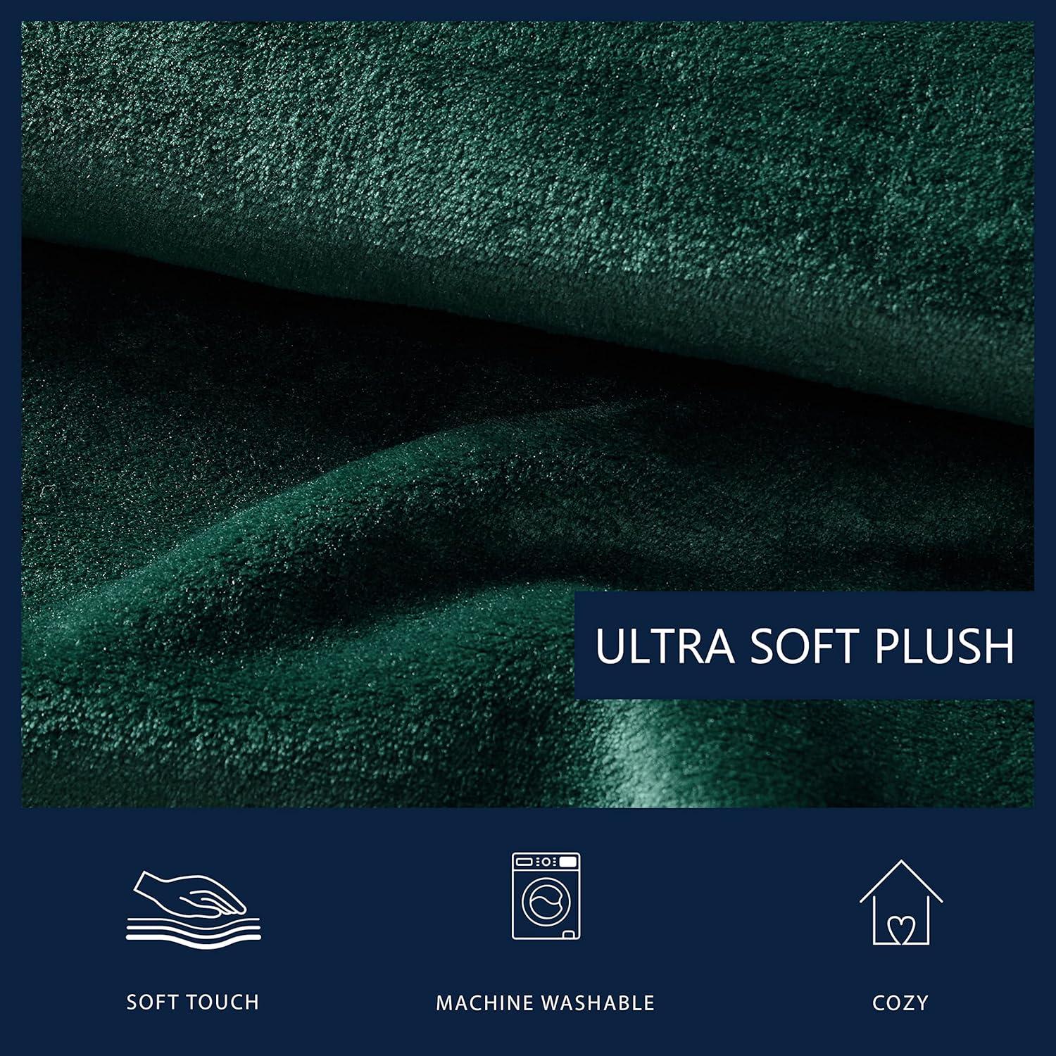 imageNautica  Twin Blanket Soft Plush Fleece Bedding Ideal for Bed or Couch Dorm Essentials OekoTex Certified Solid RedSolid Dark Green