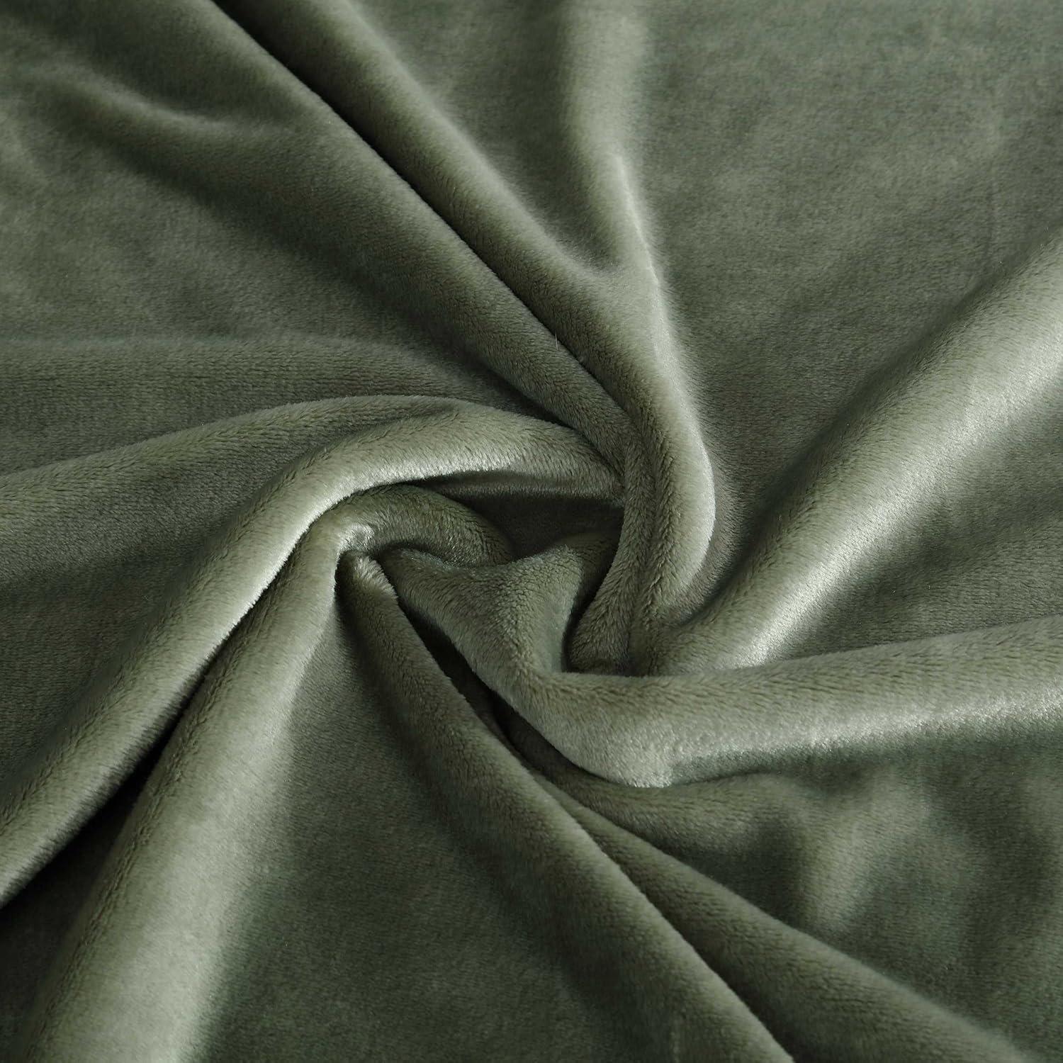 imageNautica  Twin Blanket Soft Plush Fleece Bedding Ideal for Bed or Couch Dorm Essentials OekoTex Certified Solid RedSolid Green