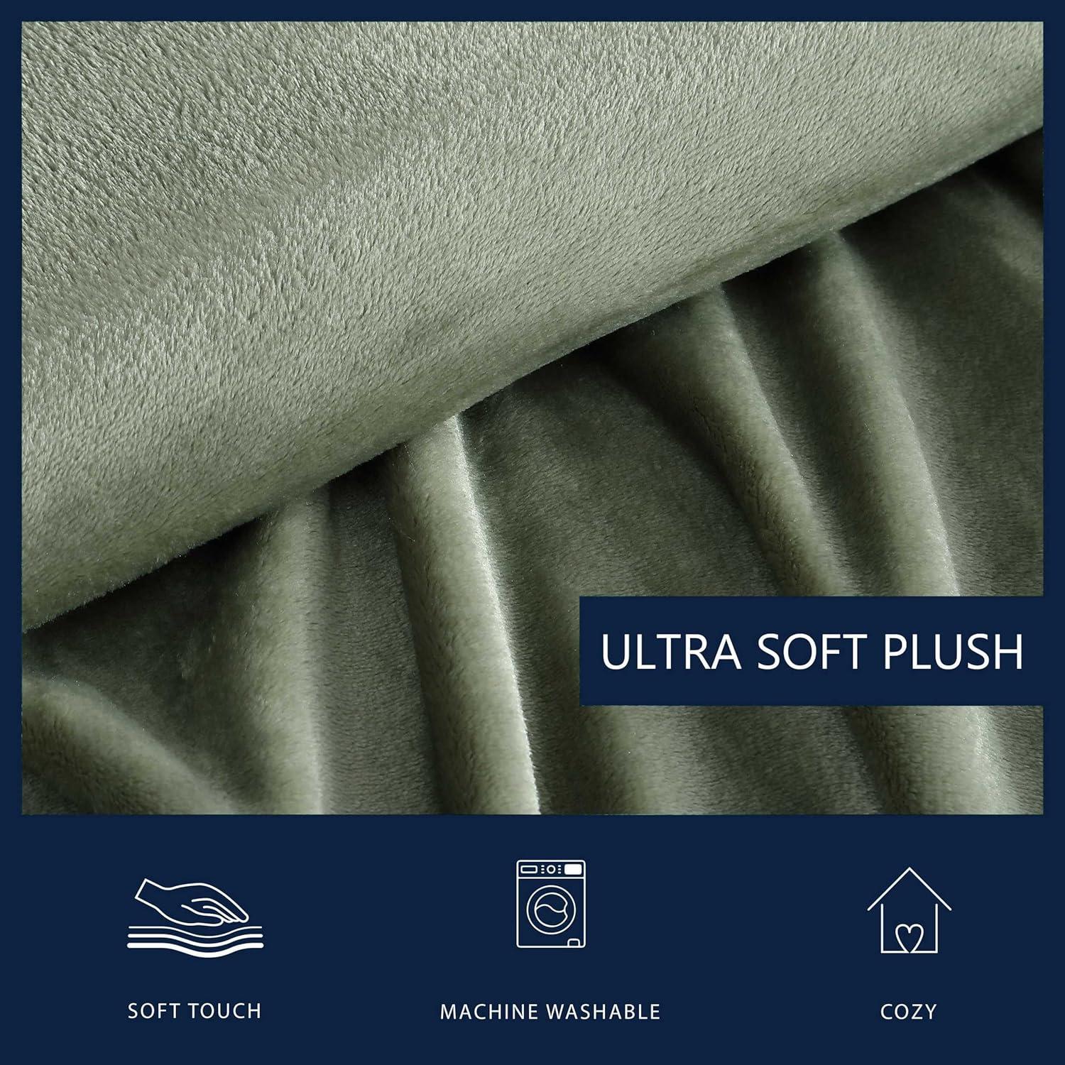 imageNautica  Twin Blanket Soft Plush Fleece Bedding Ideal for Bed or Couch Dorm Essentials OekoTex Certified Solid RedSolid Green
