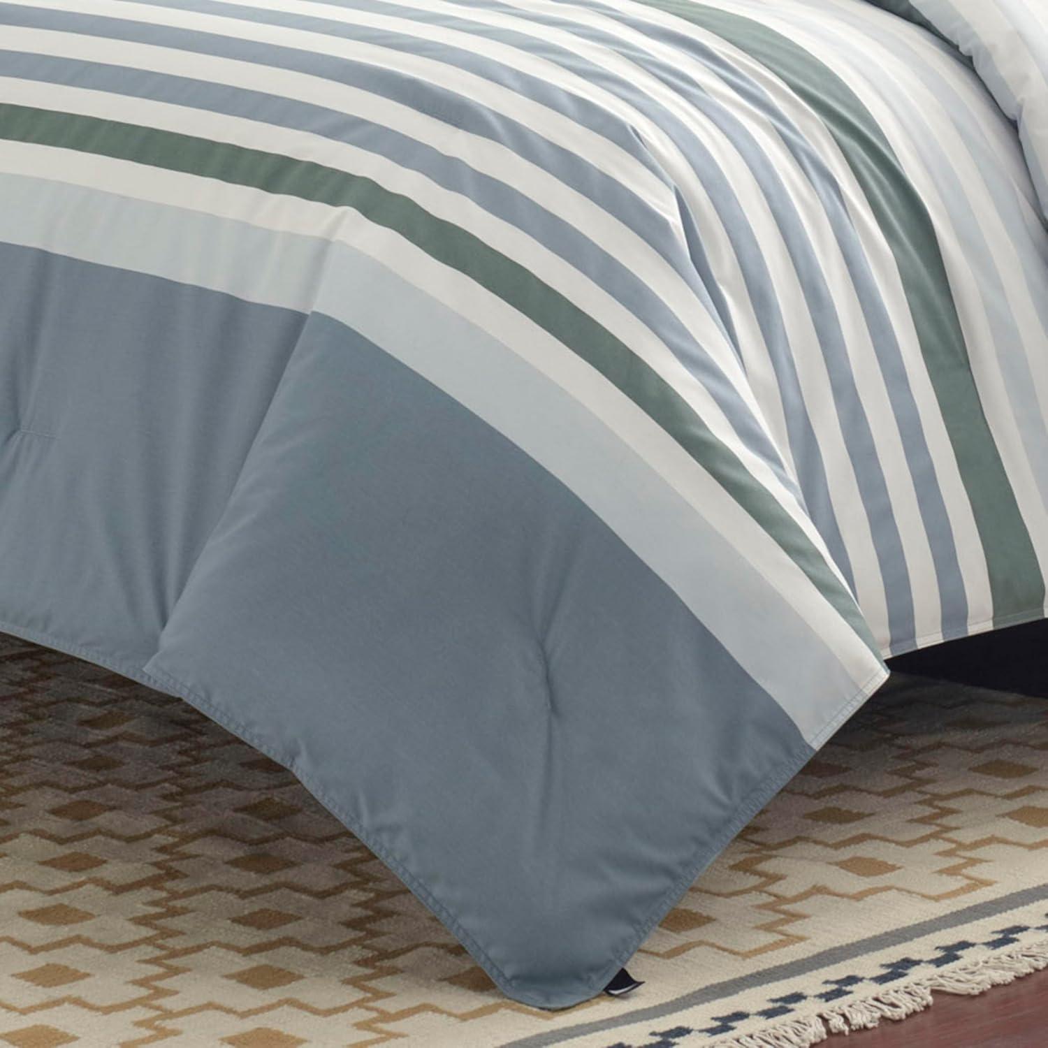 imageNautica  Twin Comforter Set Cotton Reversible Bedding with Matching Sham Home Decor for All Seasons Dorm Room Essentials Lansier Grey TwinTwin XLGrey