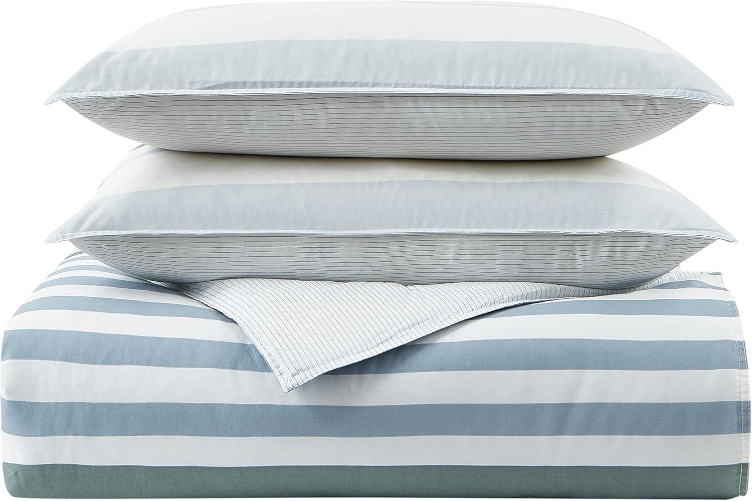 imageNautica  Twin Comforter Set Cotton Reversible Bedding with Matching Sham Home Decor for All Seasons Dorm Room Essentials Lansier Grey TwinTwin XLGrey