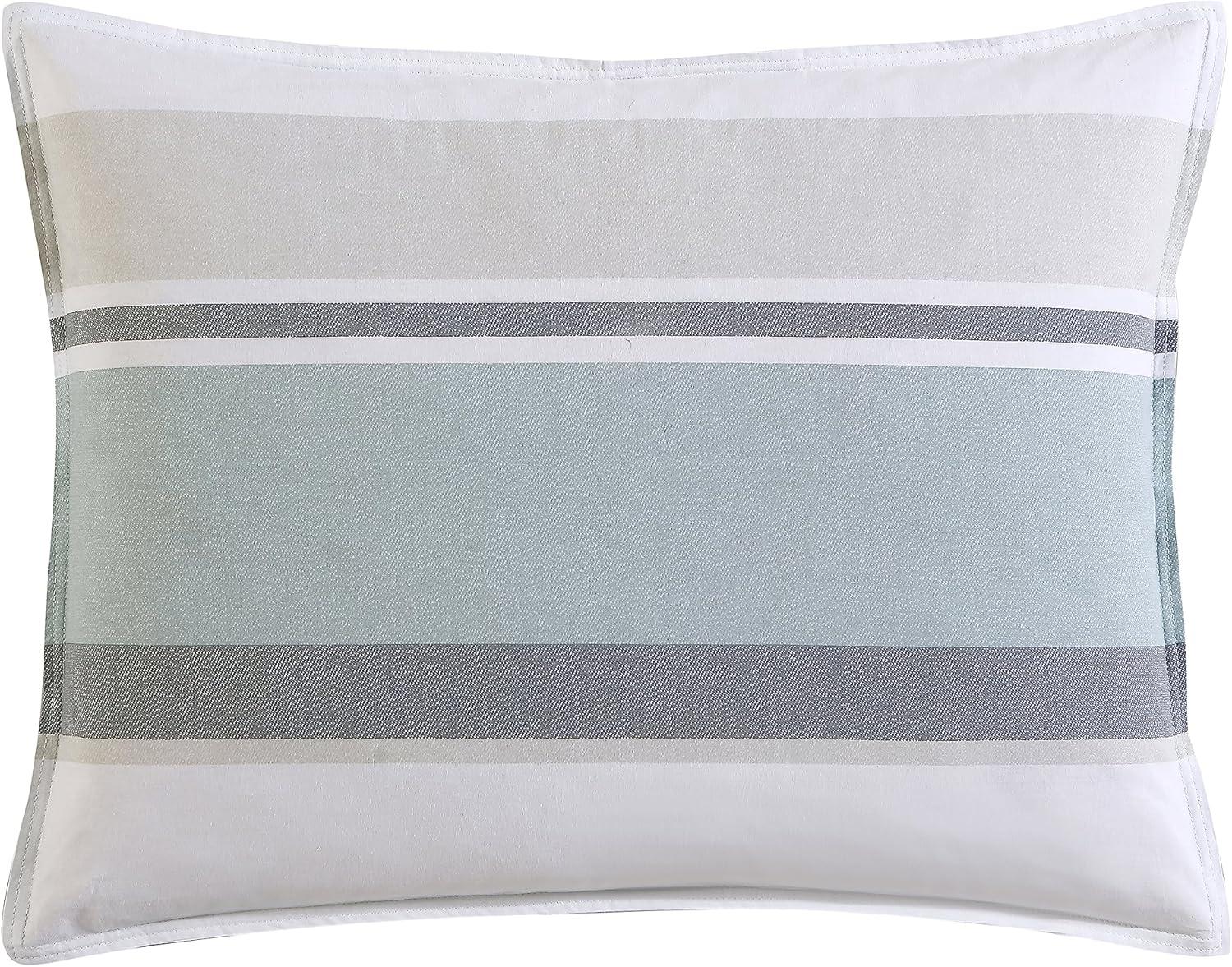 imageNautica  Twin Comforter Set Cotton Reversible Bedding with Matching Sham ampamp Bonus Decorative Pillows Westport Navy TwinTwin XLWestport Blue