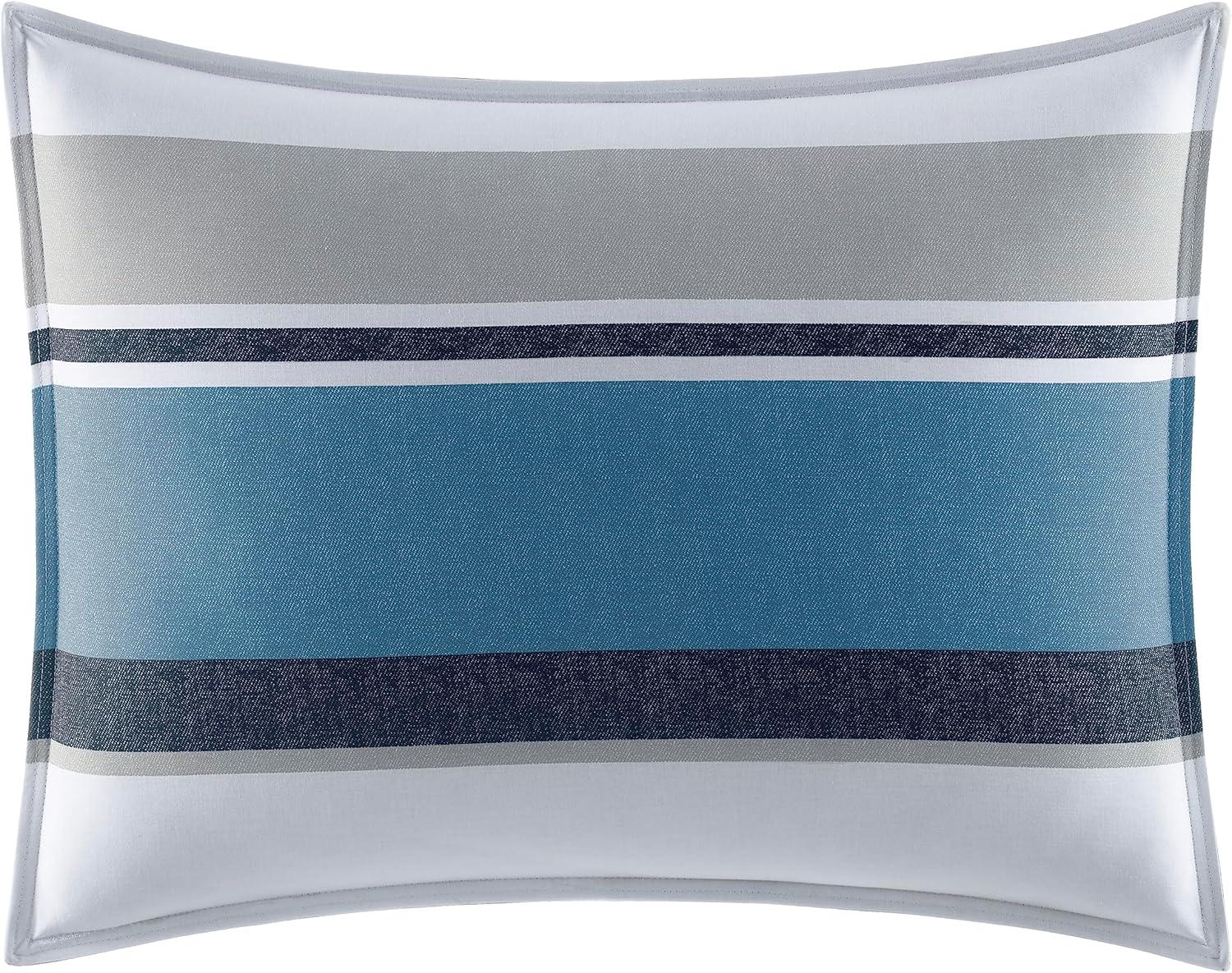 imageNautica  Twin Comforter Set Cotton Reversible Bedding with Matching Sham ampamp Bonus Decorative Pillows Westport Navy TwinTwin XLWestport Navy