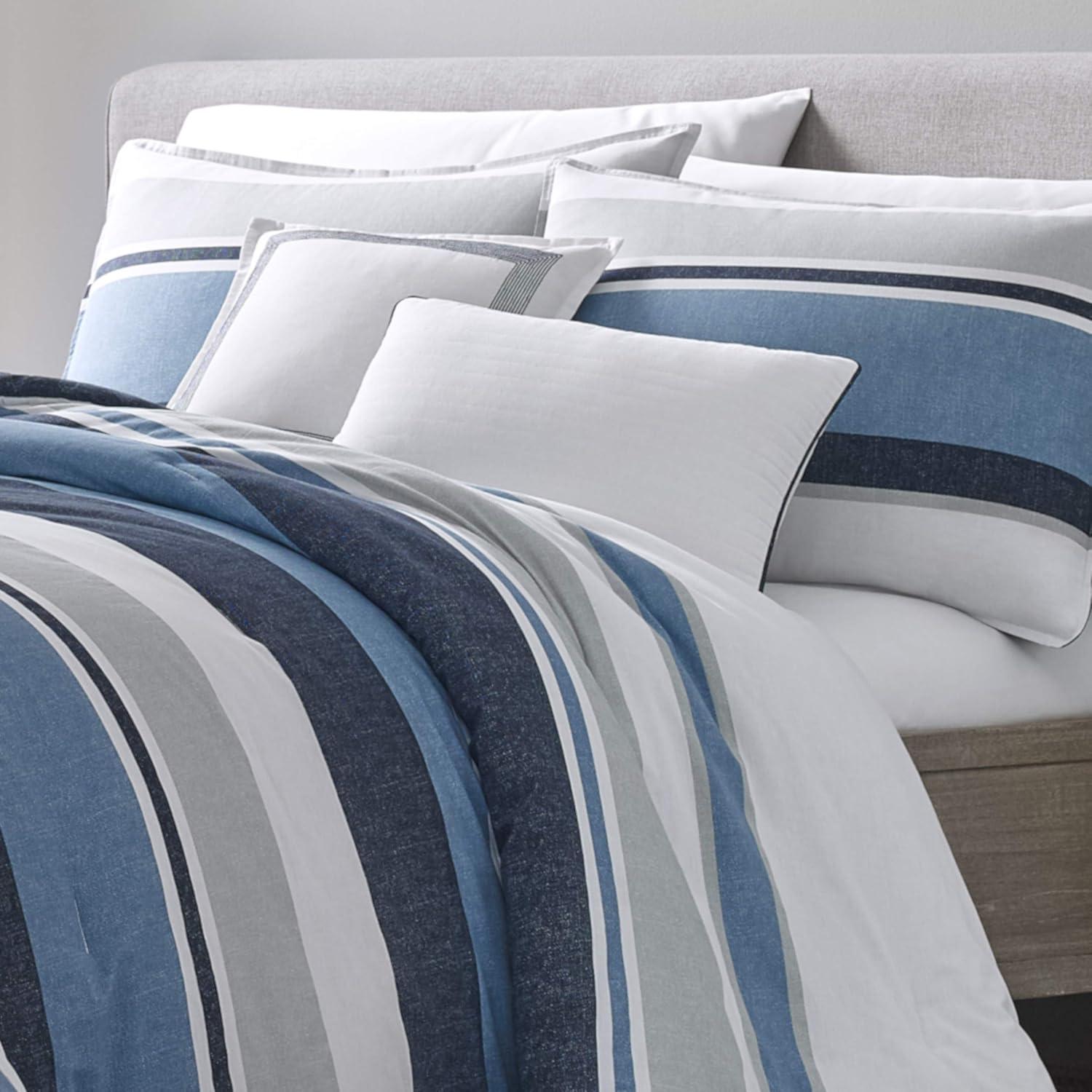imageNautica  Twin Comforter Set Cotton Reversible Bedding with Matching Sham ampamp Bonus Decorative Pillows Westport Navy TwinTwin XLWestport Navy