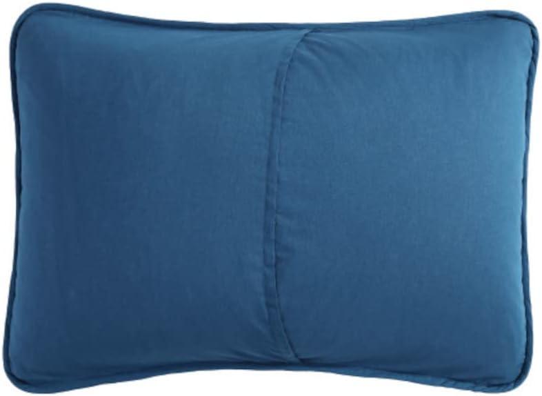 imageNautica  Twin Quilt Set Cotton Reversible Bedding with Matching Sham Dorm Room Essentials Coveside Blue TwinDark BlueMedium Blue