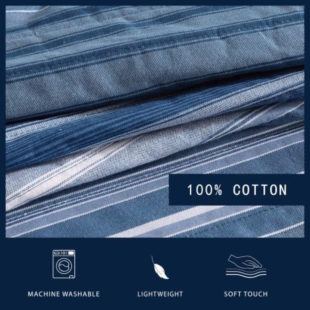 imageNautica  Twin Quilt Set Cotton Reversible Bedding with Matching Sham Dorm Room Essentials Coveside Blue TwinDark BlueMedium Blue