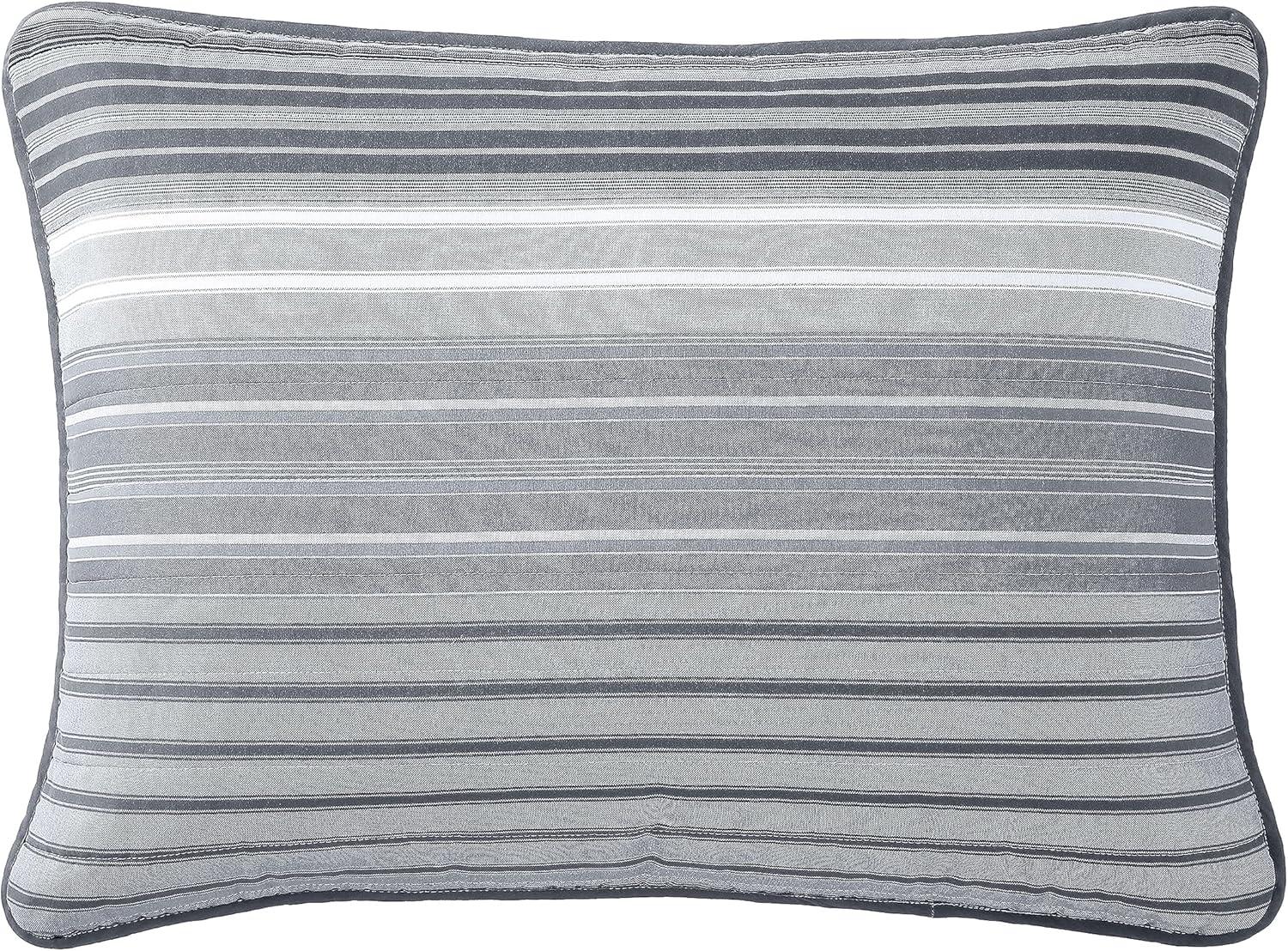 imageNautica  Twin Quilt Set Cotton Reversible Bedding with Matching Sham Dorm Room Essentials Coveside Blue TwinMedium GreyDark GreyWhite