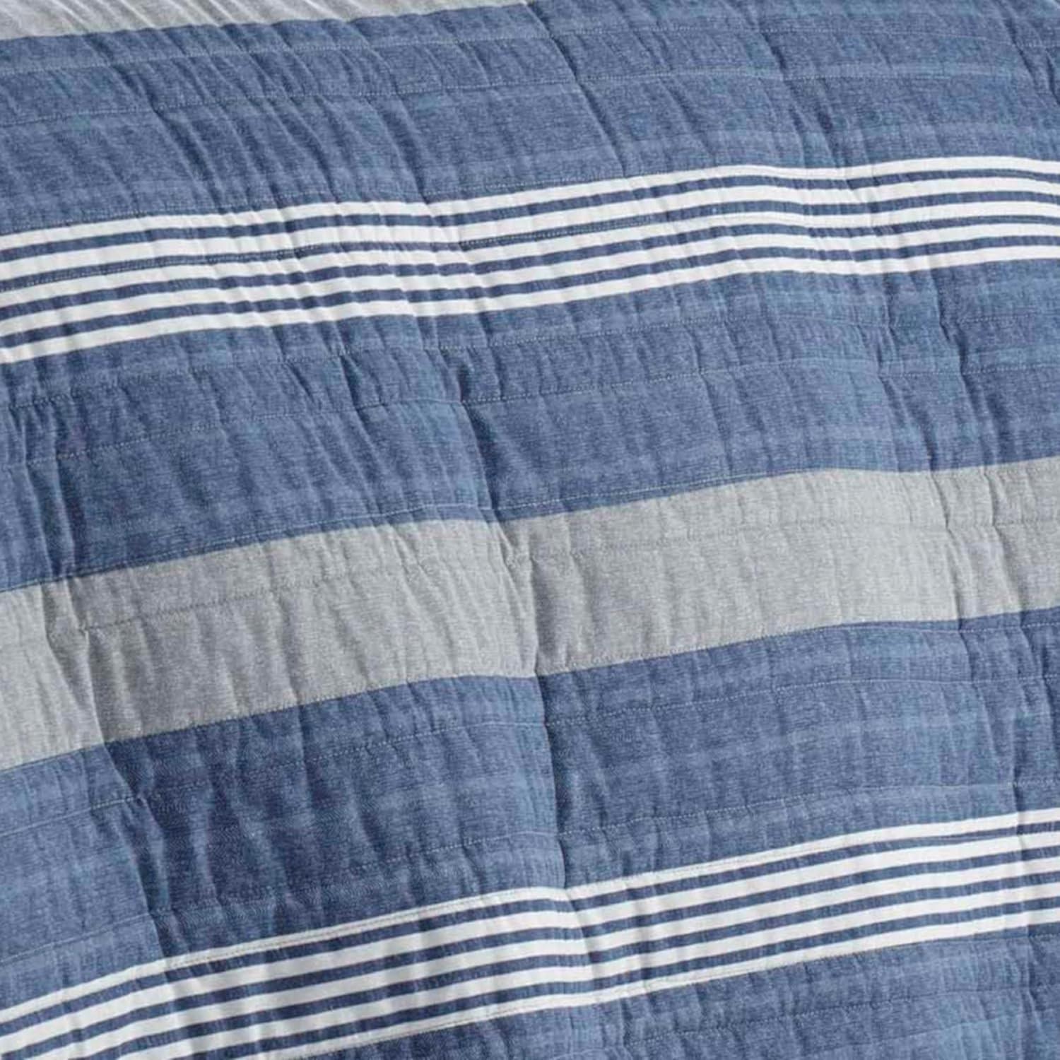 imageNautica  Twin Quilt Set Cotton Reversible Bedding with Matching Sham Home Decor for All Seasons Dorm Room Essentials Saltmarsh Blue TwinSaltmarsh BlueGrey