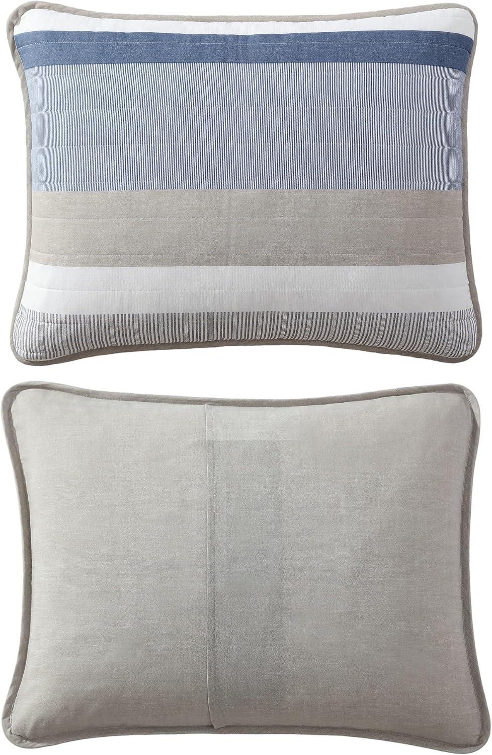 imageNautica  Twin Quilt Set Soft ampamp Breathable Cotton Bedding with Medium Weight Feel Reversible 2 Piece Bed Set with Matching Pillowcase Galewood BlueTwin
