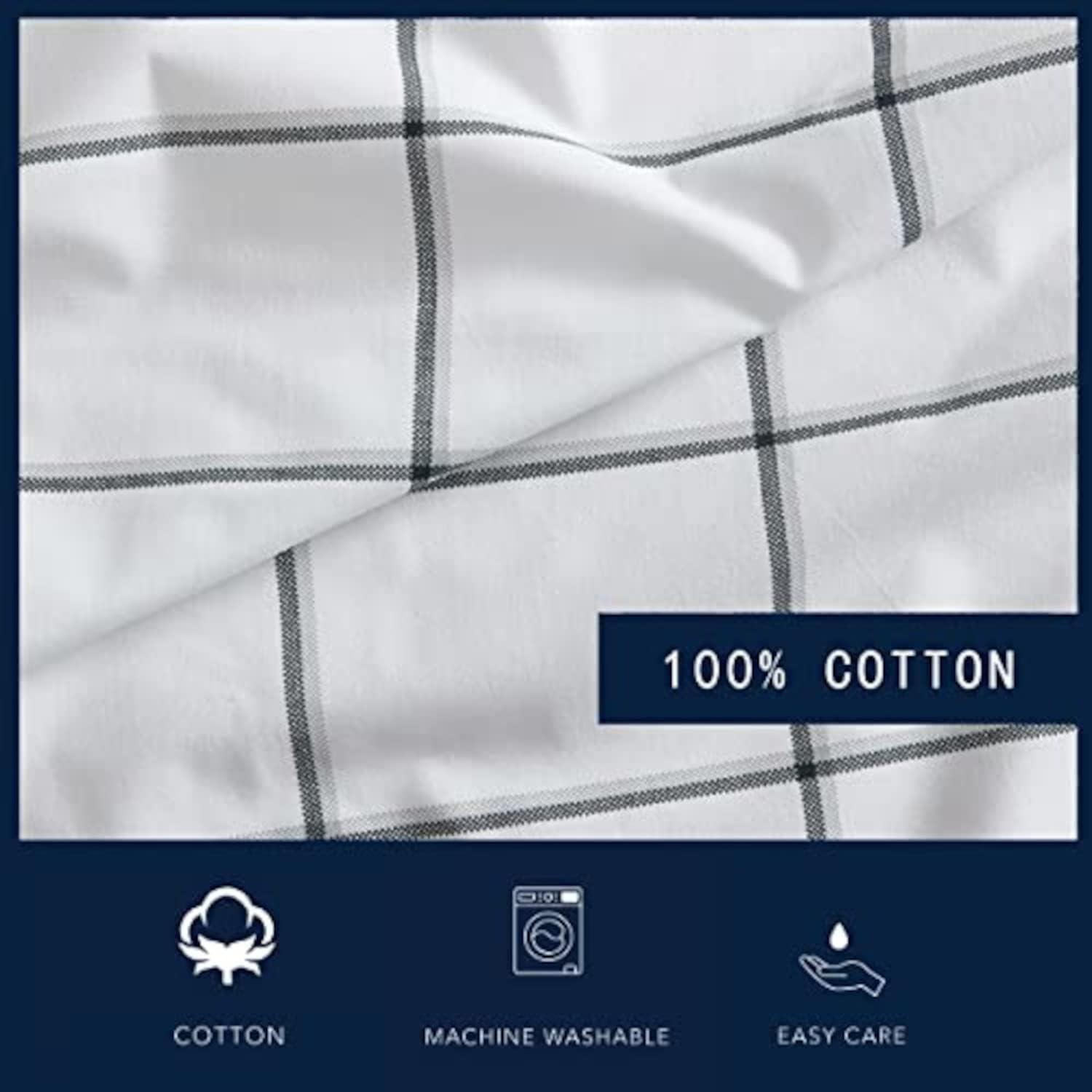 imageNautica  Twin Sheets Cotton Percale Bedding Set Casual Home Decor Plot Black Twin