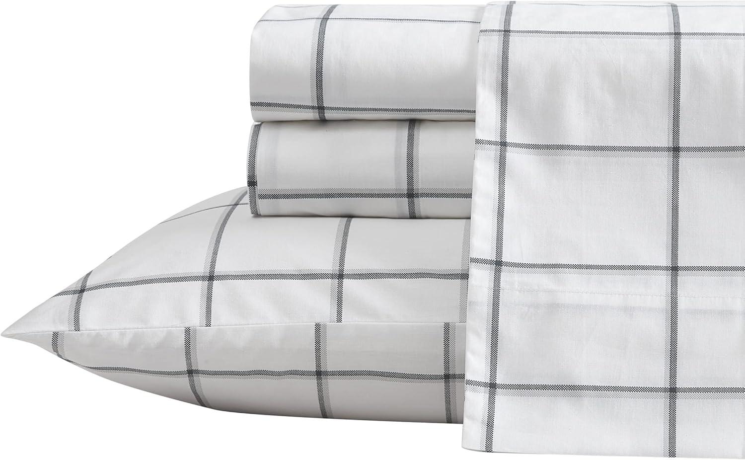 imageNautica  Twin Sheets Cotton Percale Bedding Set Casual Home Decor Plot Black Twin