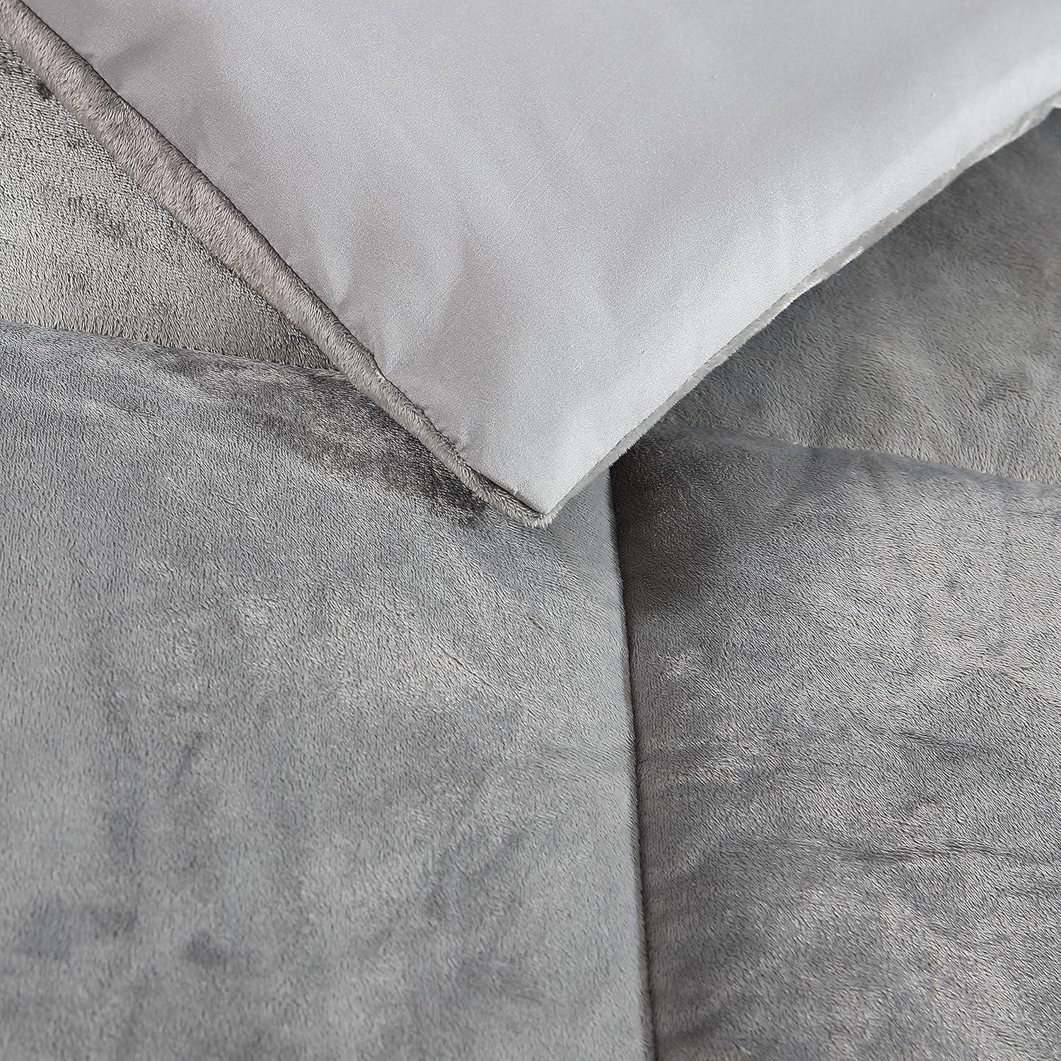 imageNautica  Twin XL Comforter Set Micromink Reversible Bedding with Matching Sham Soft ampamp Cozy Home Decor Bristol Grey Twin XLGrey