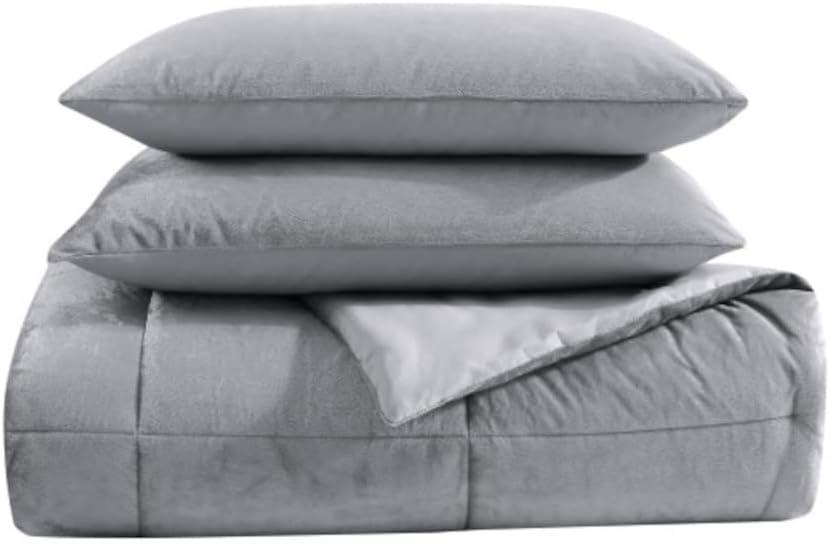 imageNautica  Twin XL Comforter Set Micromink Reversible Bedding with Matching Sham Soft ampamp Cozy Home Decor Bristol Grey Twin XLGrey
