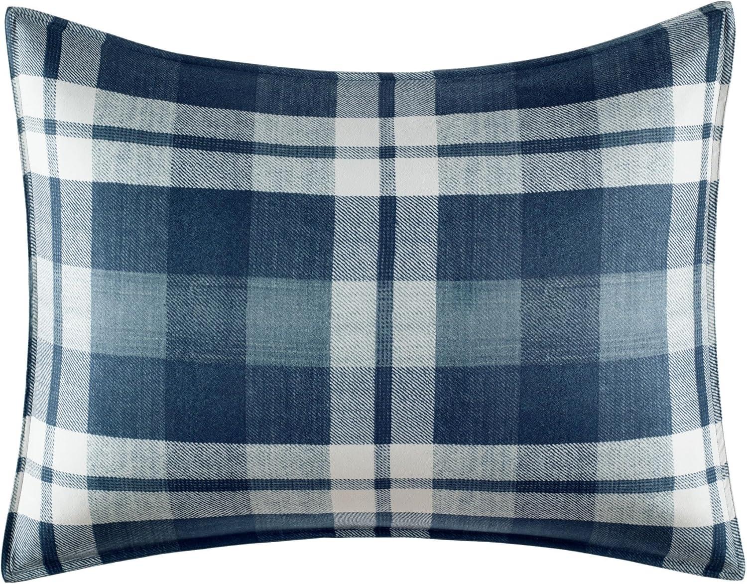 imageNautica  TwinTwin XL Comforter Set Reversible Bedding with Matching Sham Microsuede with Sherpa Reverse Dorm Essentials OekTex Certified Crossview Plaid CharcoalCrossview Plaid Navy
